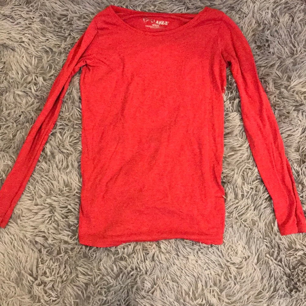 Girls red long sleeved shirt